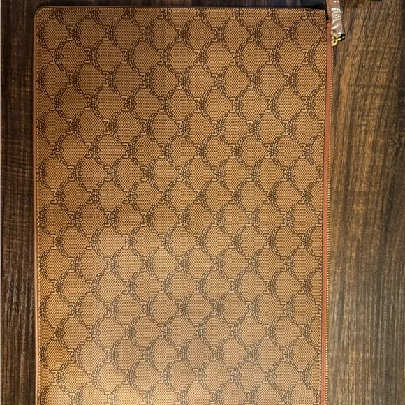 Authentic MCM Brown Logo-Print Wristlet Clutch - Picture 2 of 5